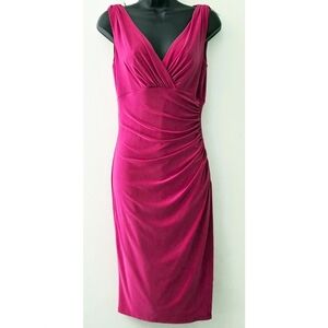 Lauren Ralph Lauren Fuchsia Midi Dress